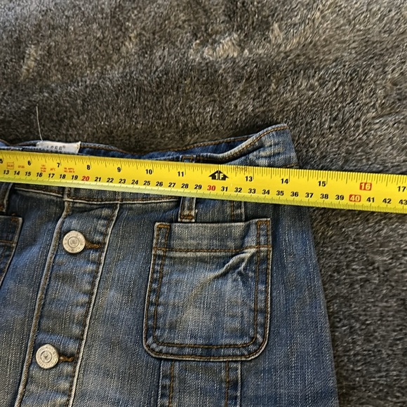 H&M Sz 4 Vintage style Womens Skirt/Blue Denim knee length Skirt/A Line Skirt - Picture 10 of 10